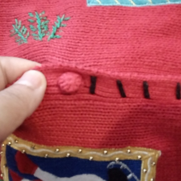 Studio Red Festive Snowman Vest Holiday Christmas Womens Suze Large - Picture 7 of 10
